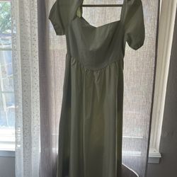 RIHOAS Olive Green Maxi Dress