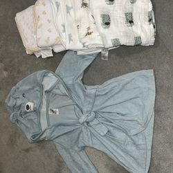Baby Boy Bathing Robe / Blankets 
