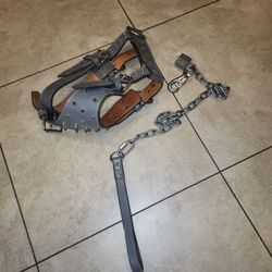 Large Leather Harness With Leash 