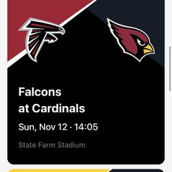 Falcons at Cards $100. 7th Row Section 135