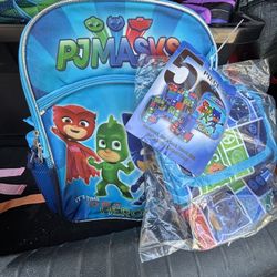 P jay Masks Kids Backpack-5 Piece