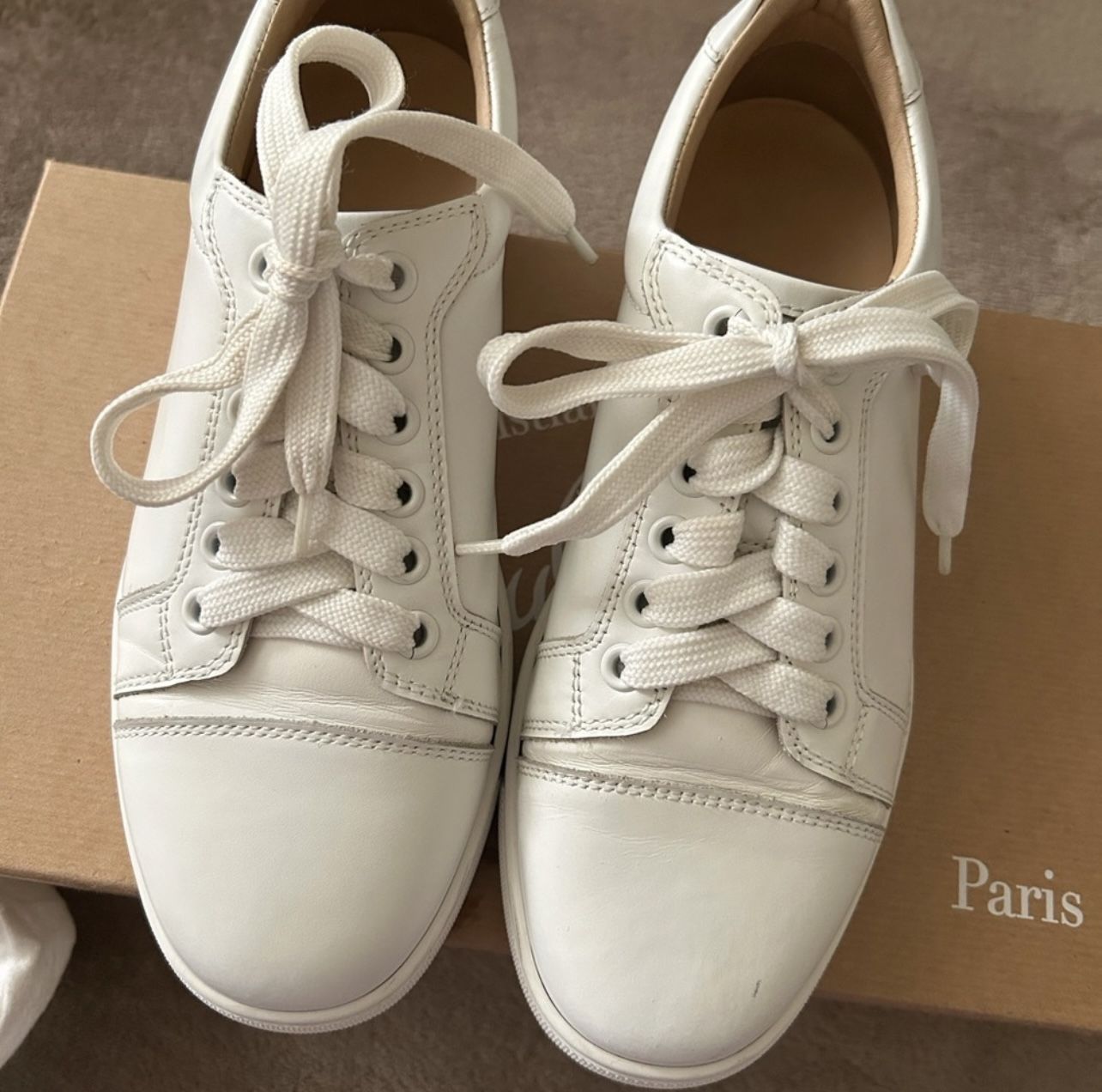 White Christian Louboutin Women Sneakers