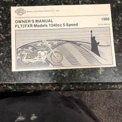 Harley Davidson 1986 FLT/FXR Owners Manual 