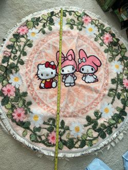 Sanrio Hello kitty my melody floral rug carpet 4’