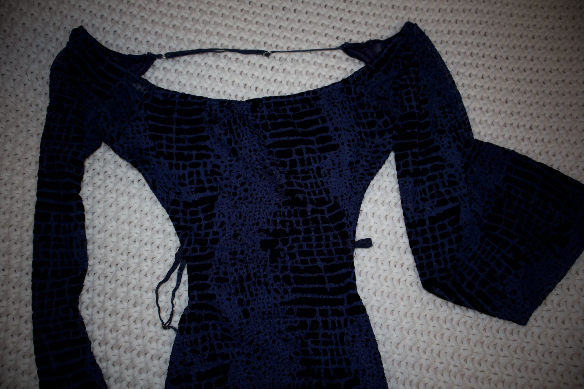 Blue Backless Mini Dress