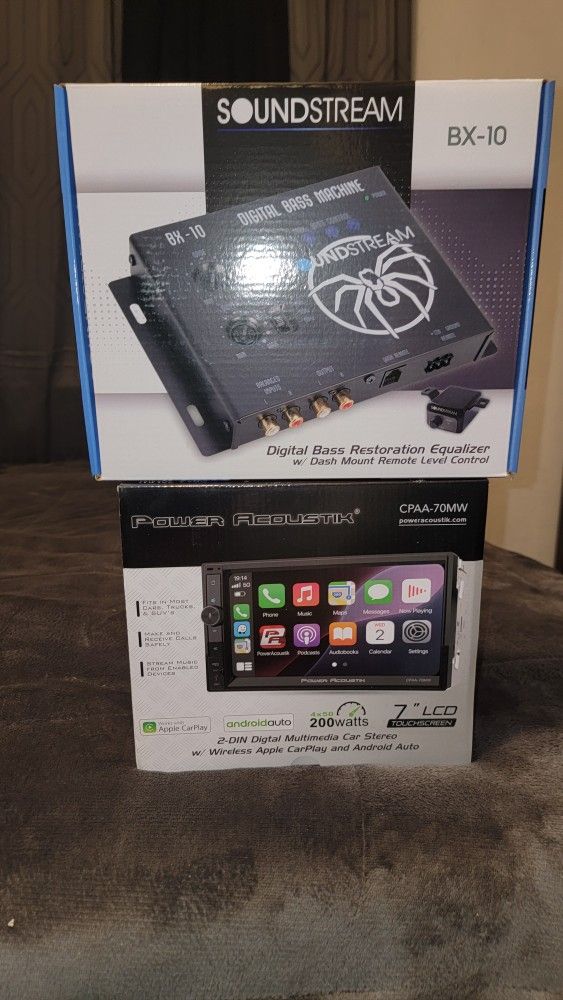 Brand new Epicenter+ power acoustik double din apple card play android auto 7INCH