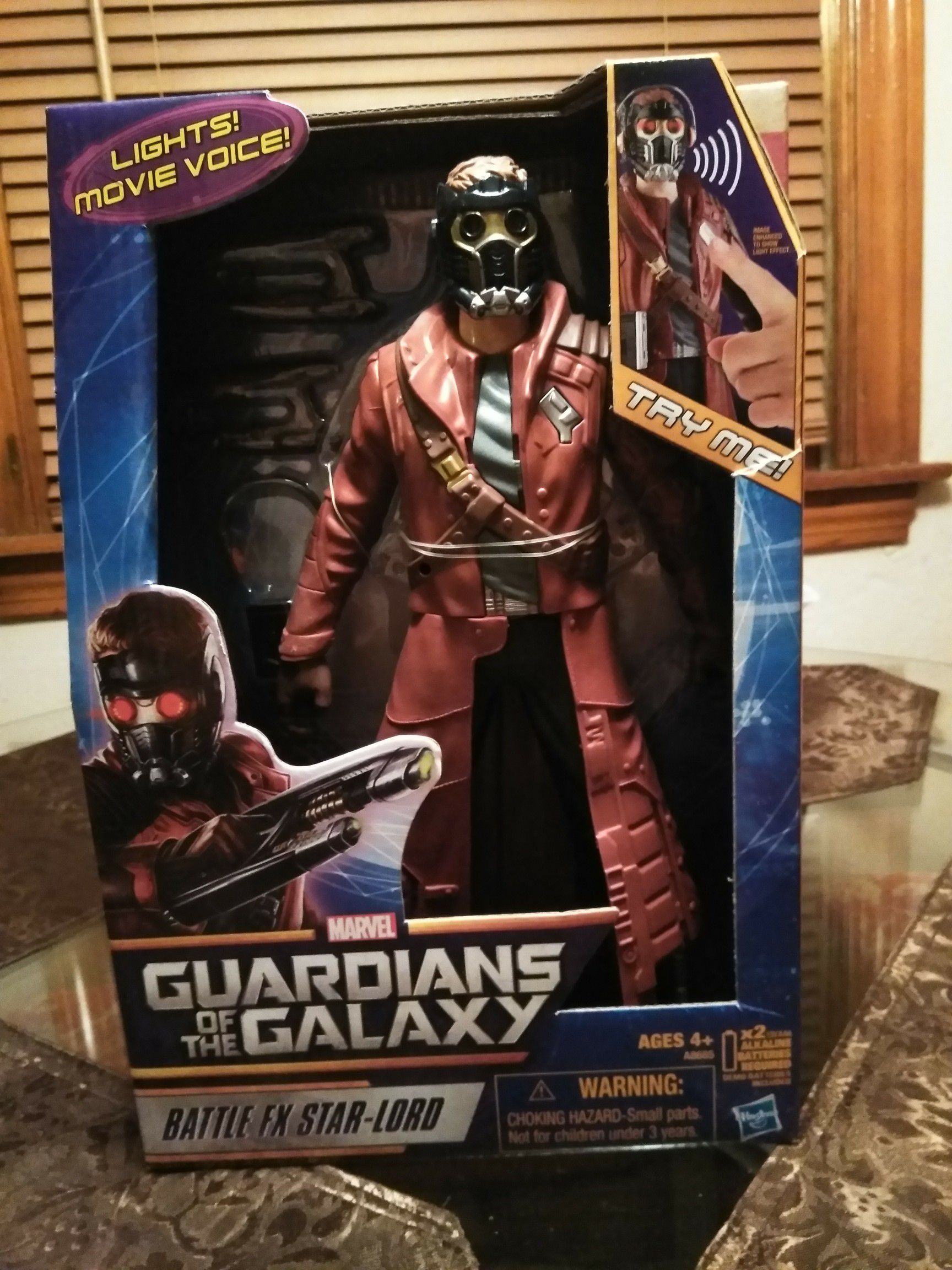 GUARDIANS OF THE GALAXY..Battle FX "StarLord" action figure 2013 12 1/2" tall