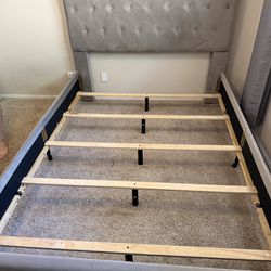 Queen Tufted Upholstered Bed Frame