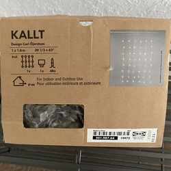 Pre-owned 48 IKEA KALLT curtain string star white lights for indoor and outdoor use.