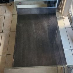 Dark Wood Glass Coffee Table