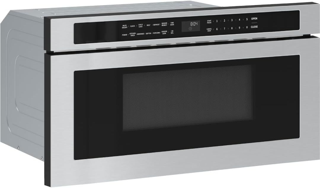 Zephyr 30 inch Built In Drawer Microwave Oven Under Cabinet - Under Counter Pull Out Microwave Drawer 1.2 cu ft