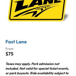 Knotts berry farm Fast Lane Wristband