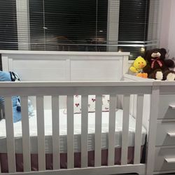 crib and changing table 
