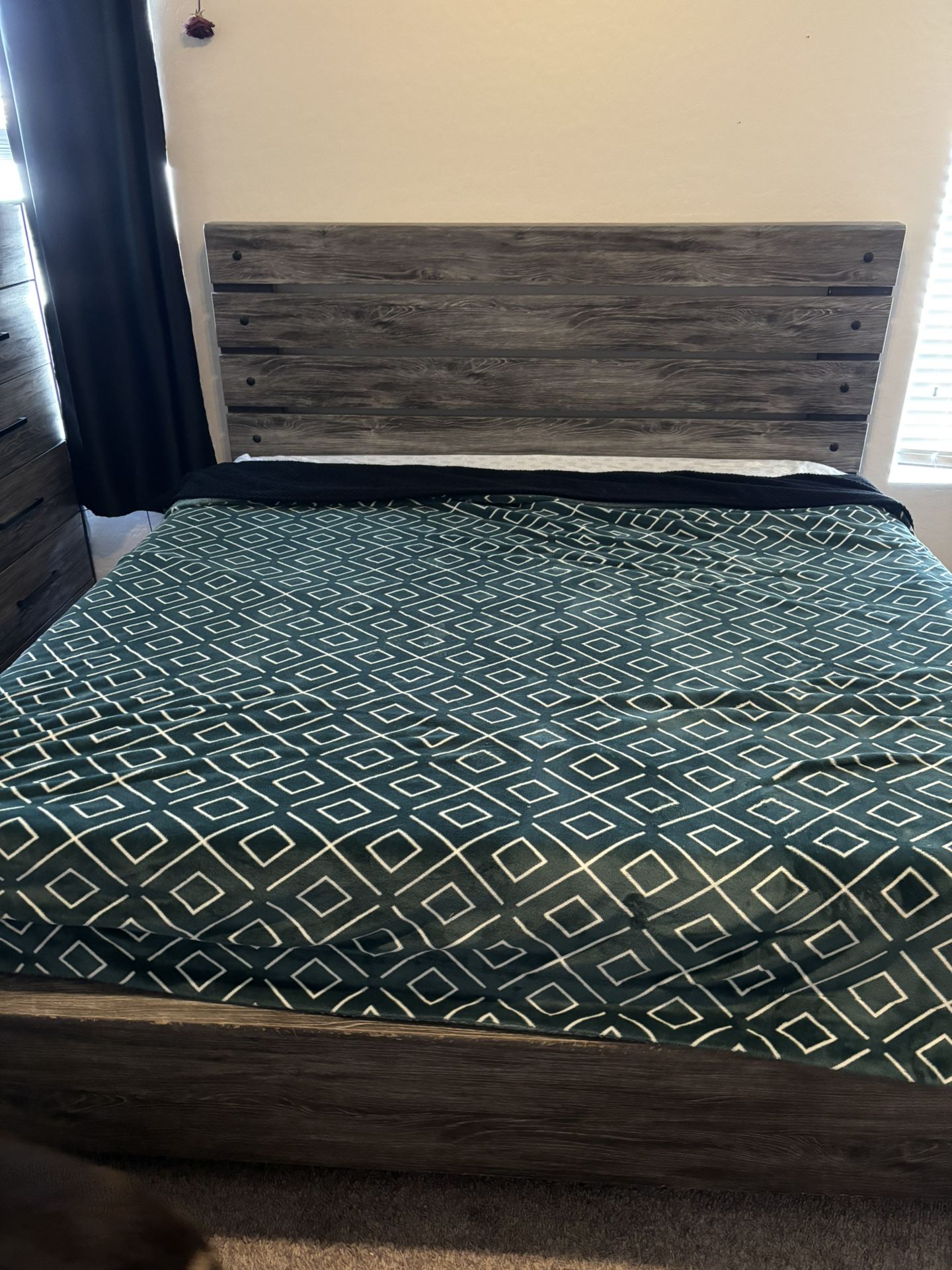 King Size Bed frame With Two Twin Box Springs Mattress Not Included