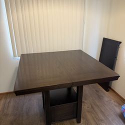 Counter Height 42"-60" Extendable Dining Table