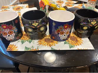4 Planter Set Day of Dead