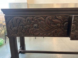 Antique carved wooden console