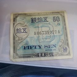 Occupied Japan 50 Sen