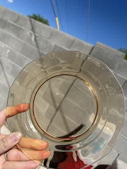 Vintage Clear Orange Plates