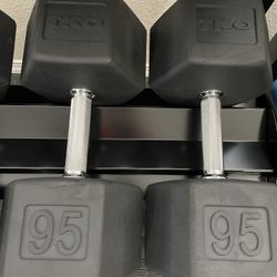 95 Lb TKO Tri Grip Dumbbells New - Slightly Imperfect