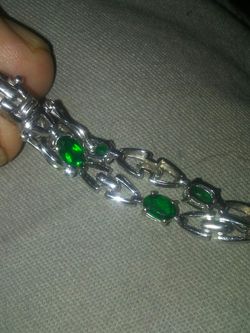 Emerald bracelets sterling silver