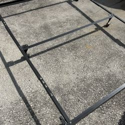 King size iron bed frame on wheels