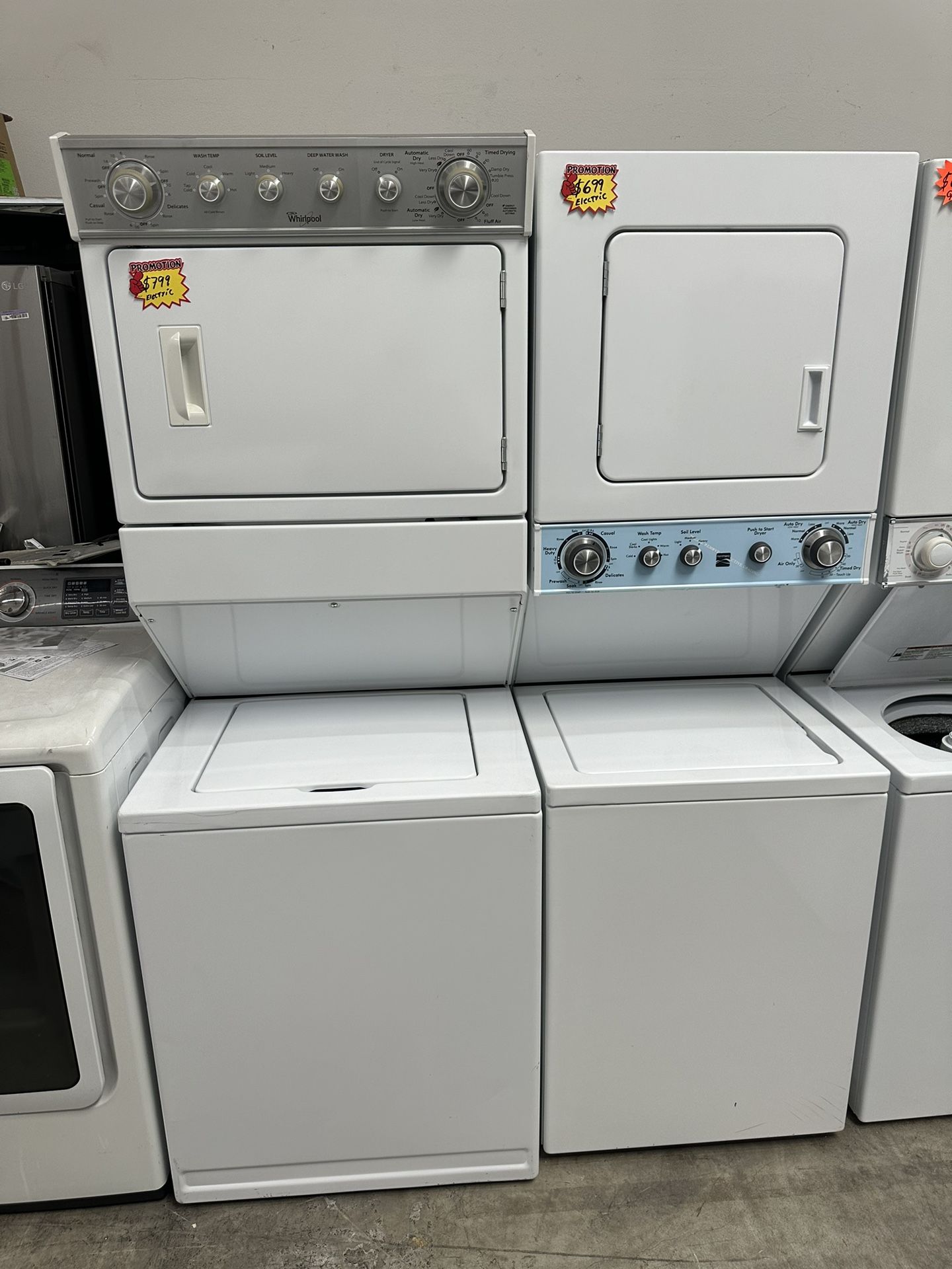 Whirlpool Stackable Washer And ElectricDryer