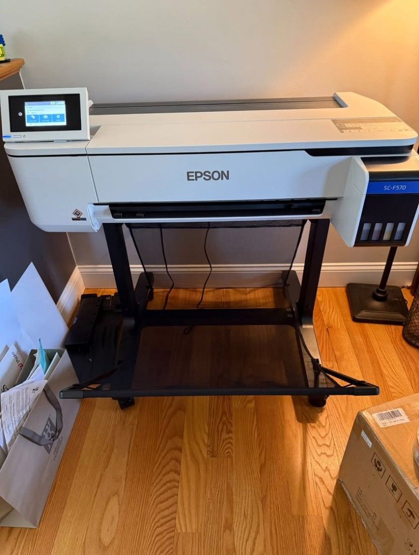 Epson SC-F570 24" Sublimation Printer + Stand — Mint Condition