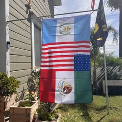 Guatemala USA México Flag Size 3ftx5ft 