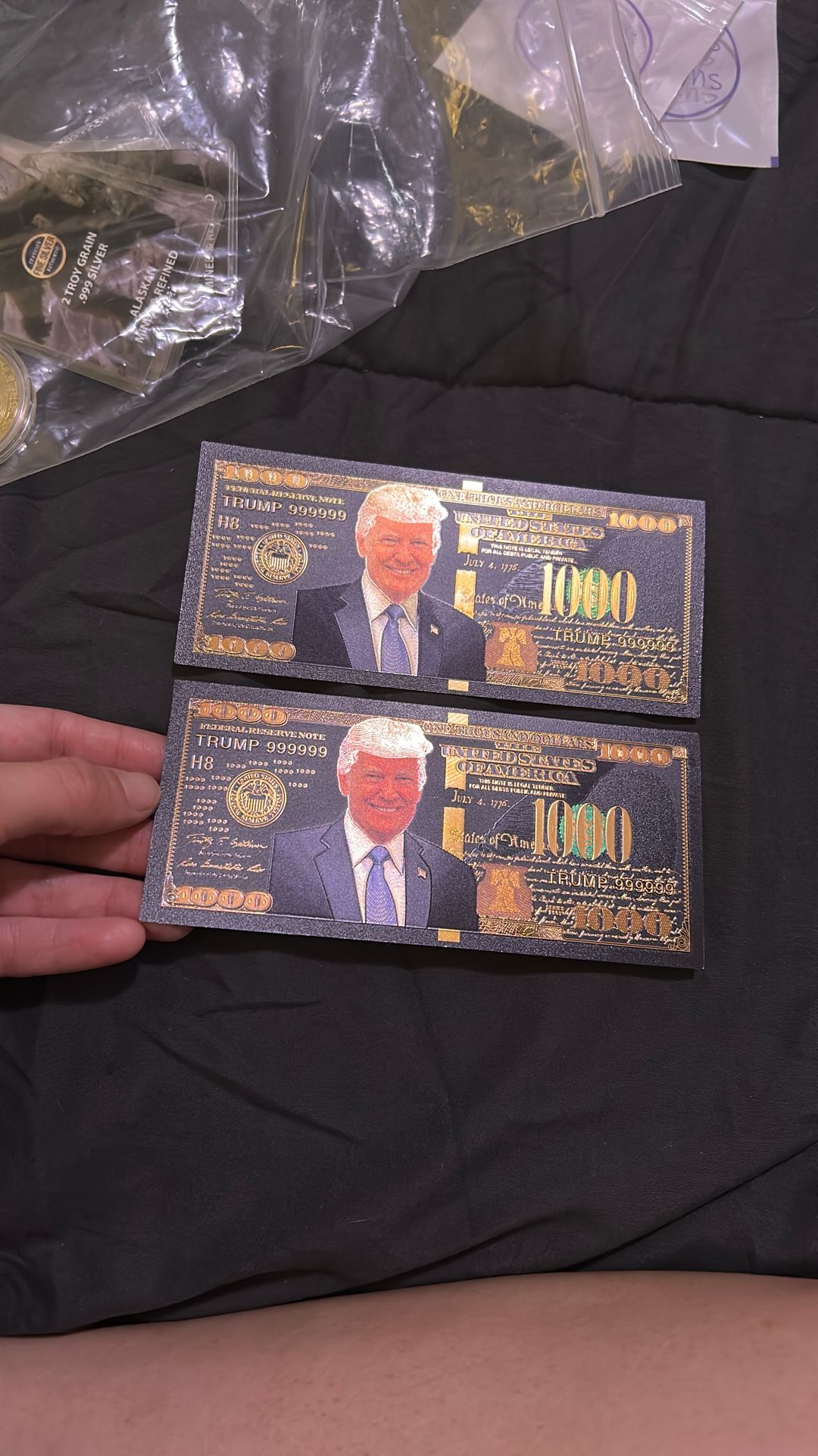 Trump Gold Foil Bills 1$ Each