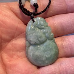 GOURD CALABASH PENDANT Adjustable Cord NECKLACE 3.14g 0318