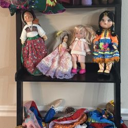 Mixed Lot of Plush Dolls From Around the World International $25 for All 
