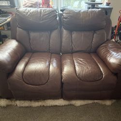 Reclining Brown Leather Home 