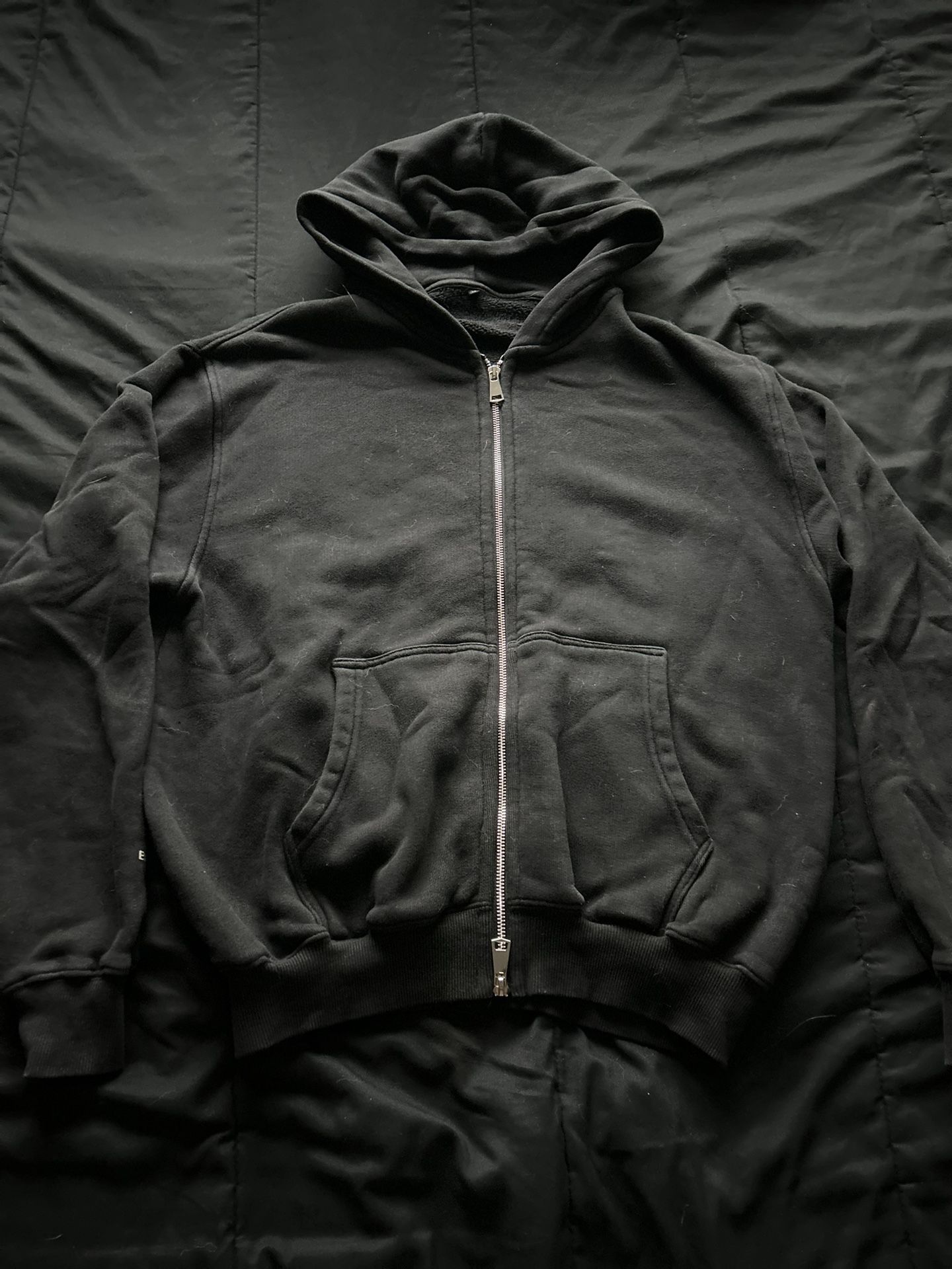 ESNTLZ Black Zip-Up Hoodie – Size XS | Heavy & High Quality