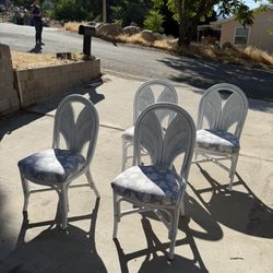 Vintage Dining Chair with Floral Upholstery