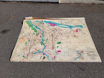 Vintage Portland Oregon Map