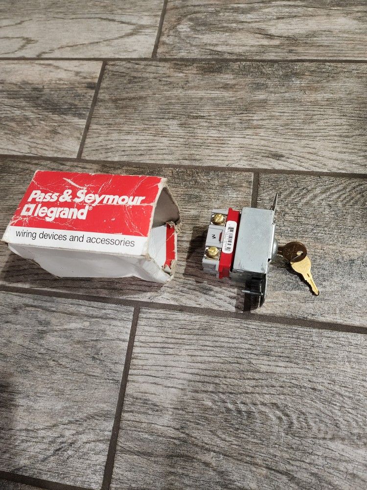 Pass & Seymour security key single pole electrical switch 20A 120v