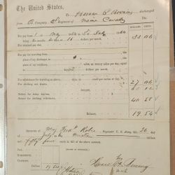 1864 2nd Maine Calvary Pay Voucher Private Horace Bowing 