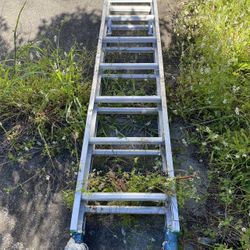 16 ft. Aluminum Extension Ladder (15 ft. Reach Height) with 225 lb. Load Capacity Type II Duty Rating