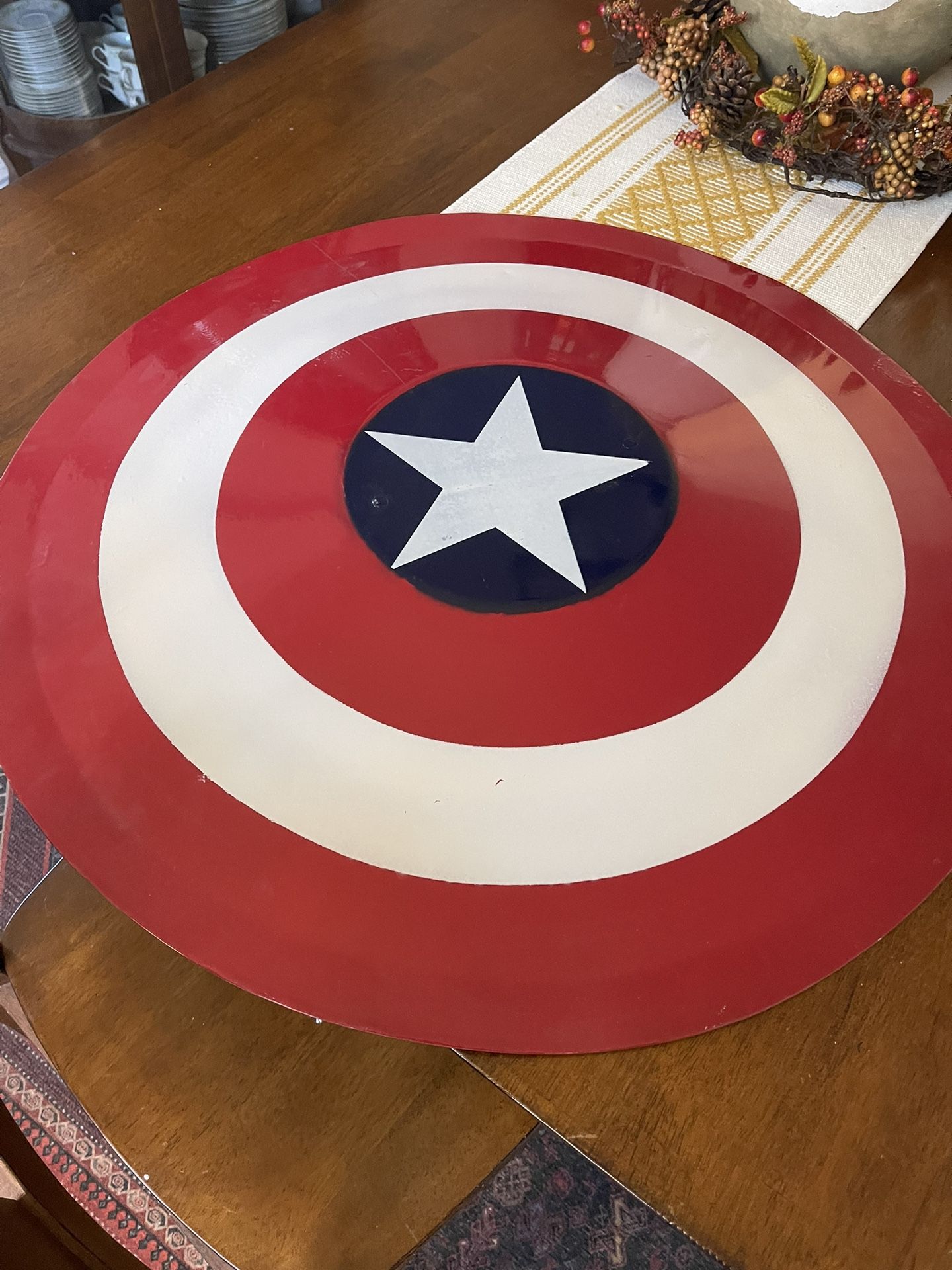 Metal Captain America shield