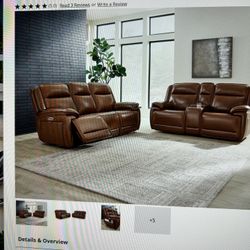 Recliner Sofa + loveseat/ Leather