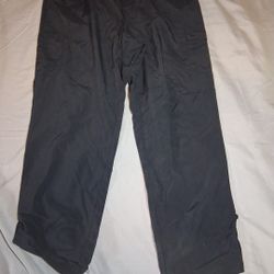 New Women's Columbia Woodland Hills Medium Black Roll Up Capri Pants