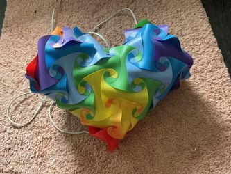 Handmade Rainbow Heart Lamp