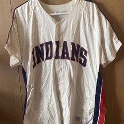Baseball Indians Jersey Russel Athletic Size L Vintage MLB Indians Team Jersey