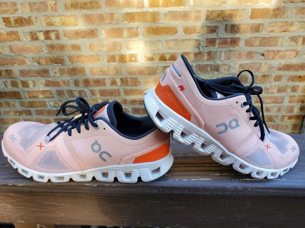 On Cloud X3 Womens Shoes Rose/Sand US Size 8.5