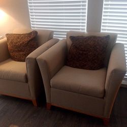 Beige Colored 6 Seater Sofa Set With Glass Oval Table