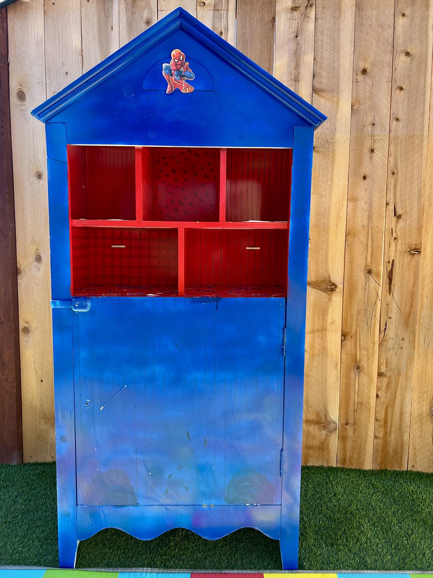 spider-man  book shelves for only 50 dollars 