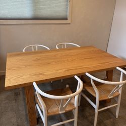Hardwood Dining Table And Chairs 