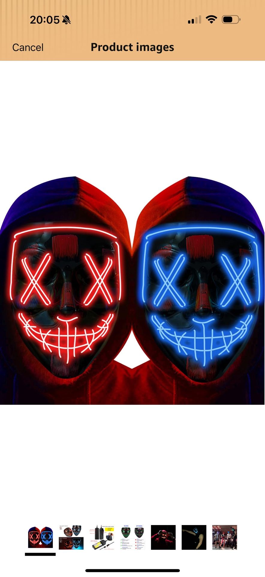 Halloween Mask LED Light up Mask 