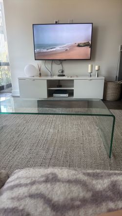 Glass coffee table